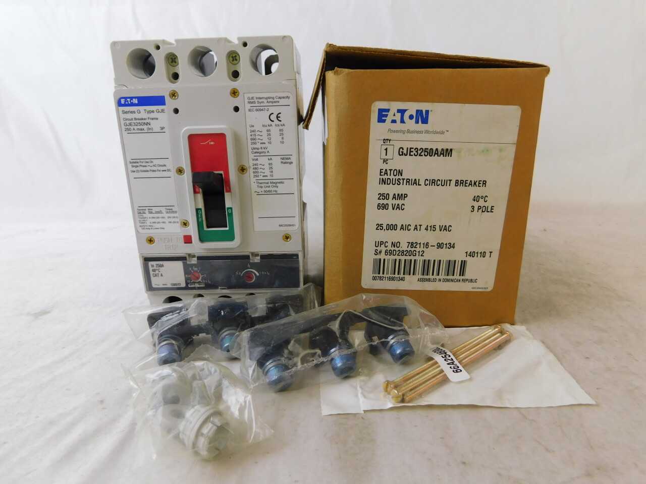 Quantity of 2x GJE3250AAM MCCB/Molded Case Circuit Breaker - CIRCUIT BREAKERS Quantity of 2x GJE3250AAM MCCB/Molded Case Circuit Breaker - CIRCUIT BREAKERS