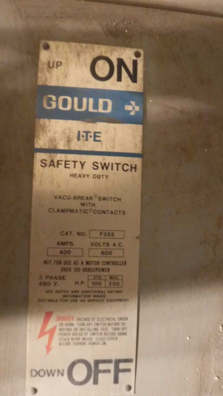 400 Amp Gould Safety Switch - DISCONNECT SWITCHES
