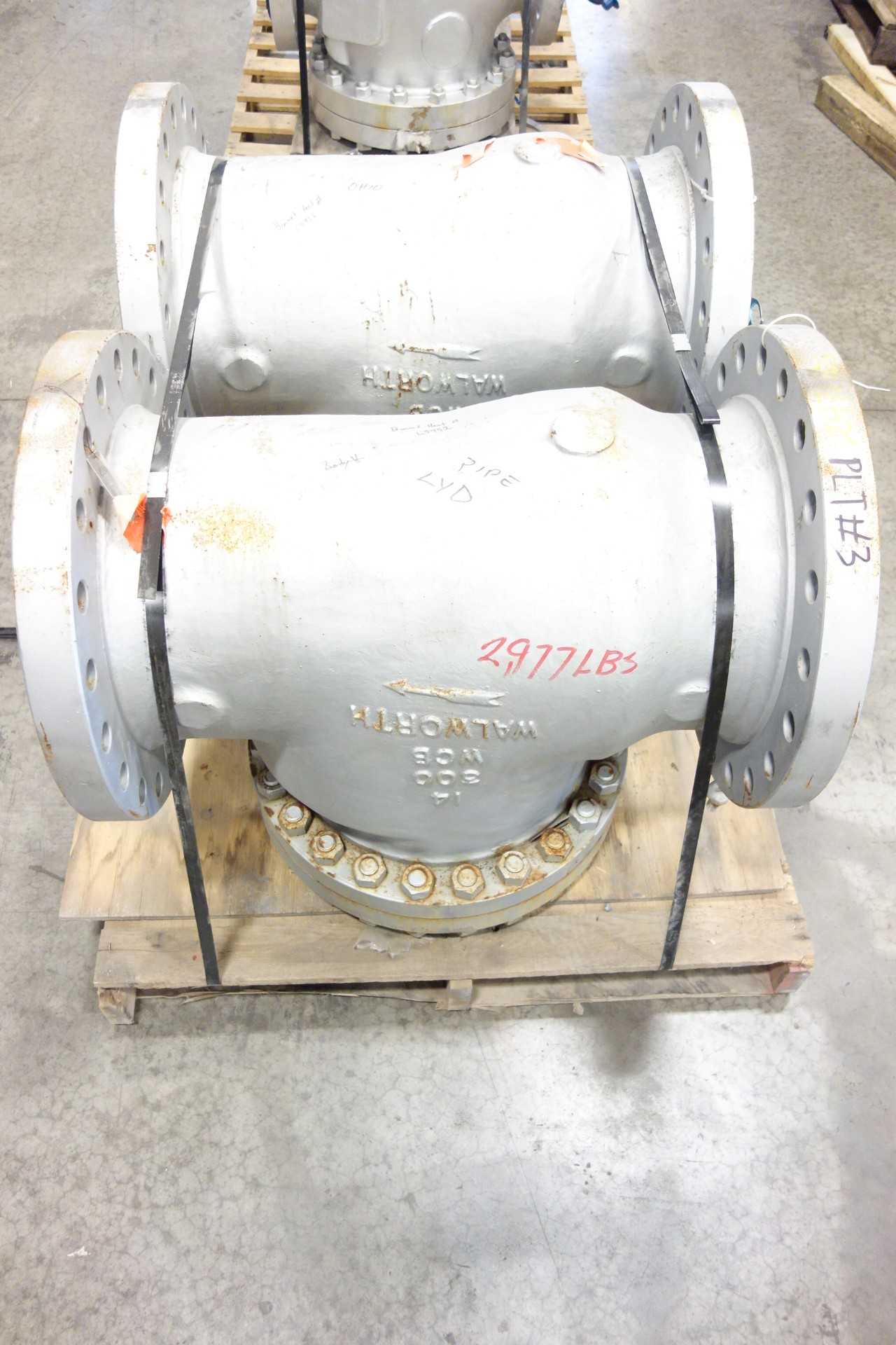LOT OF 2 WALWORTH 14 IN FLANGED CHECK VALVES - CHECK VALVE