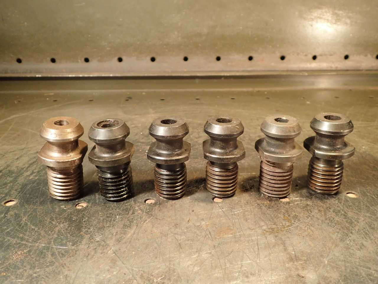 6 Piece Lot Mazak CAT-50 45-Degree Coolant Thru Retention Knob Pull Studs - MACHINING ACCESSORIES & TOOLING