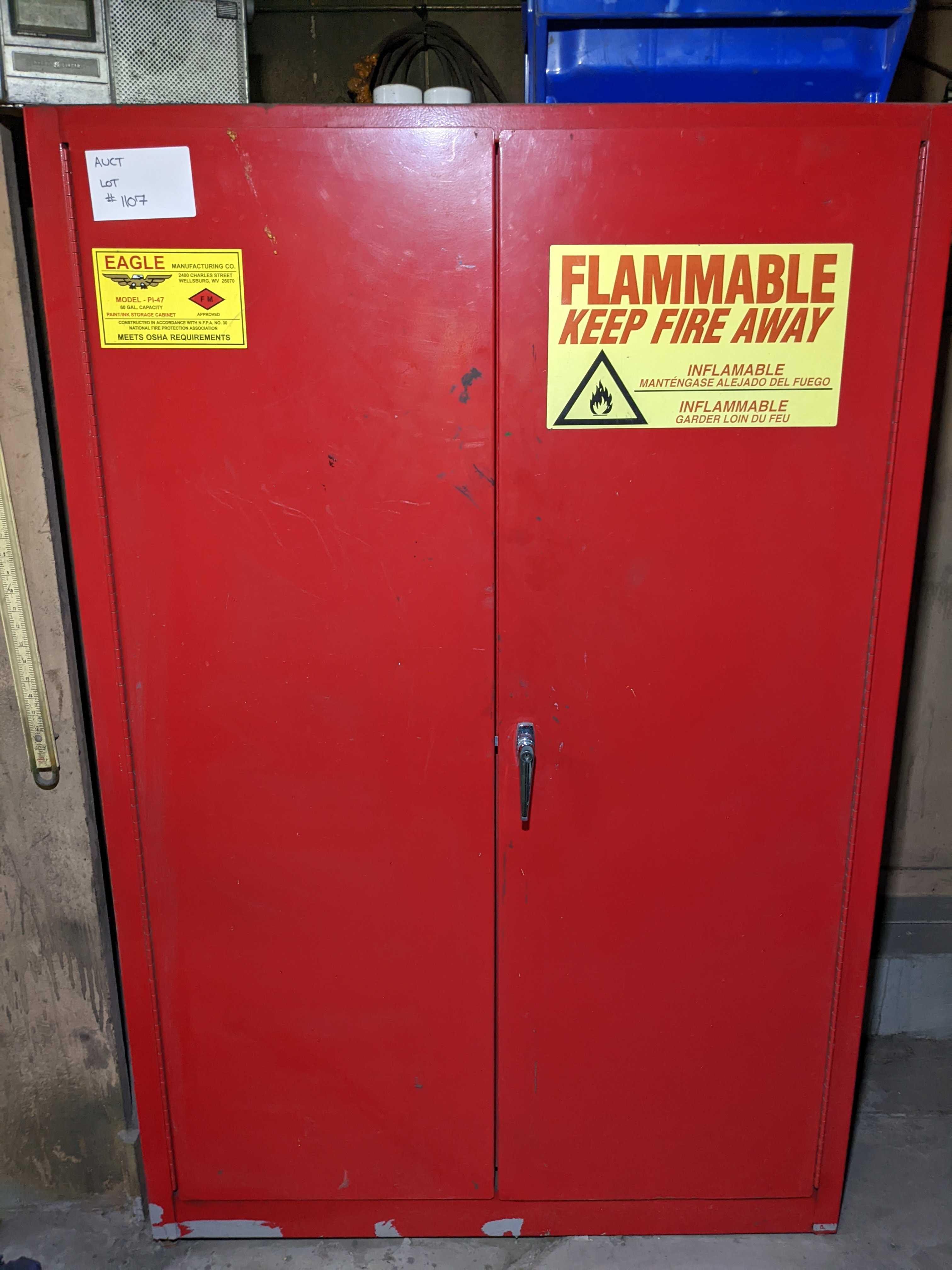 FIRE SAFETY CABINET WITH CONTENTS - SAFETY EQUIPMENT