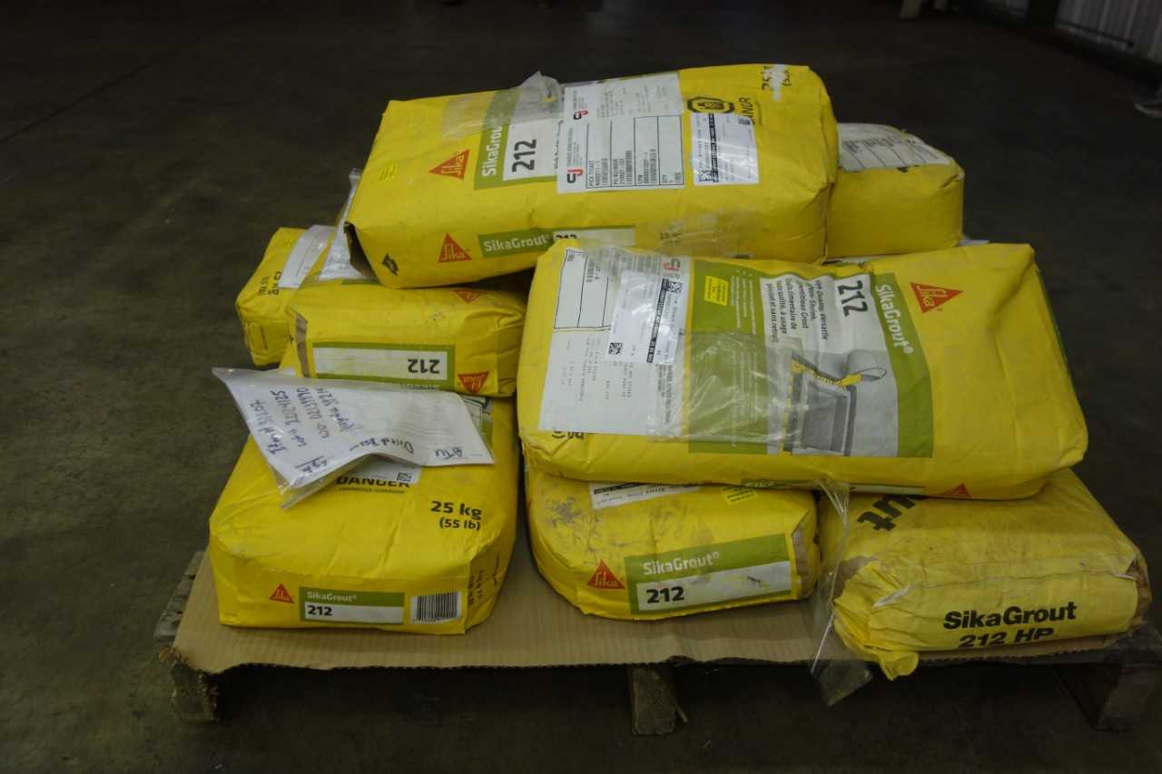 PALLET OF 212 SIKA GROUT - LIGHTING