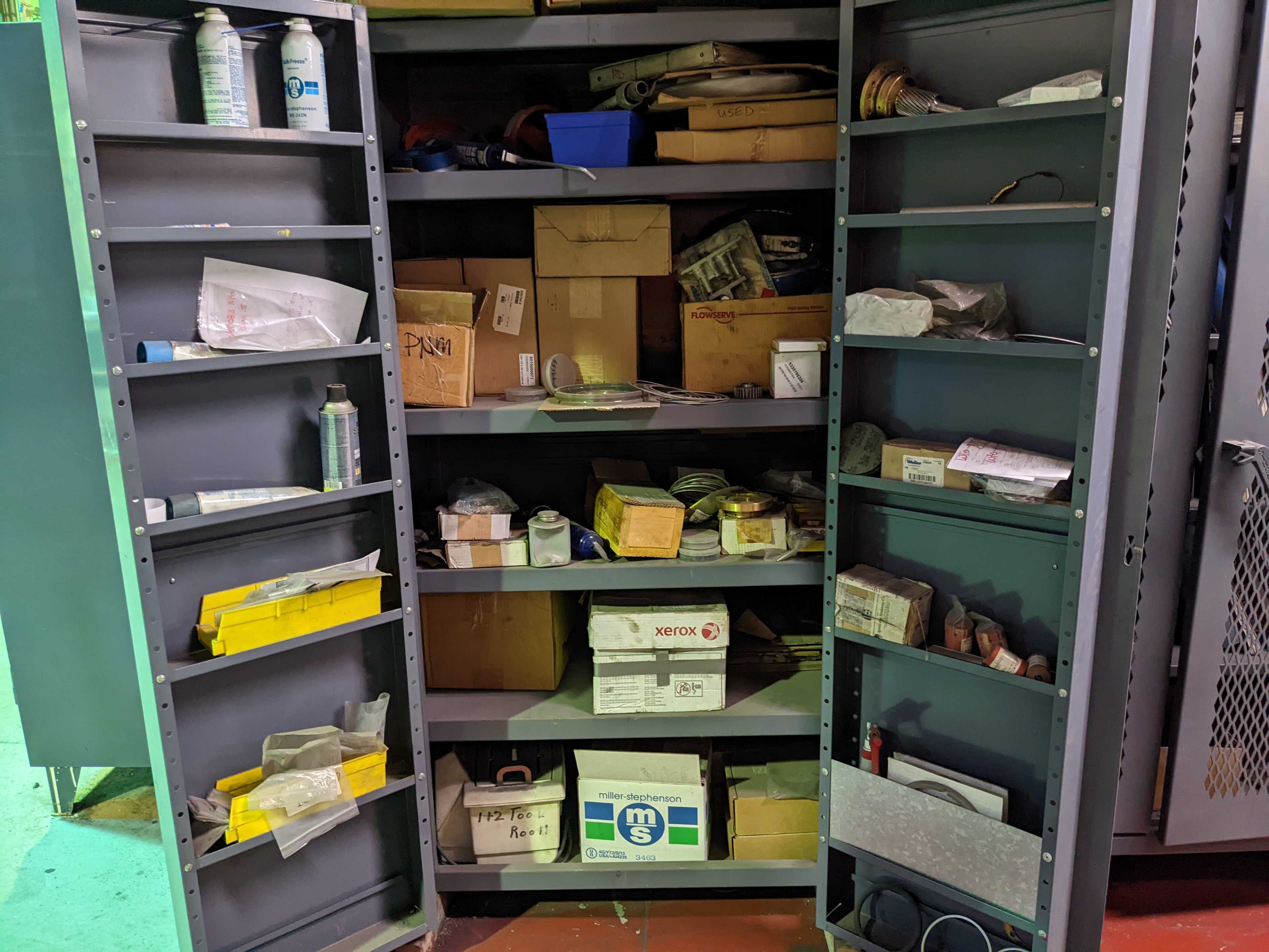 CABINET AND CONTENTS - INDUSTRIAL PARTS