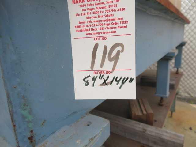 84" X 144" Steel table - MISCELLANEOUS