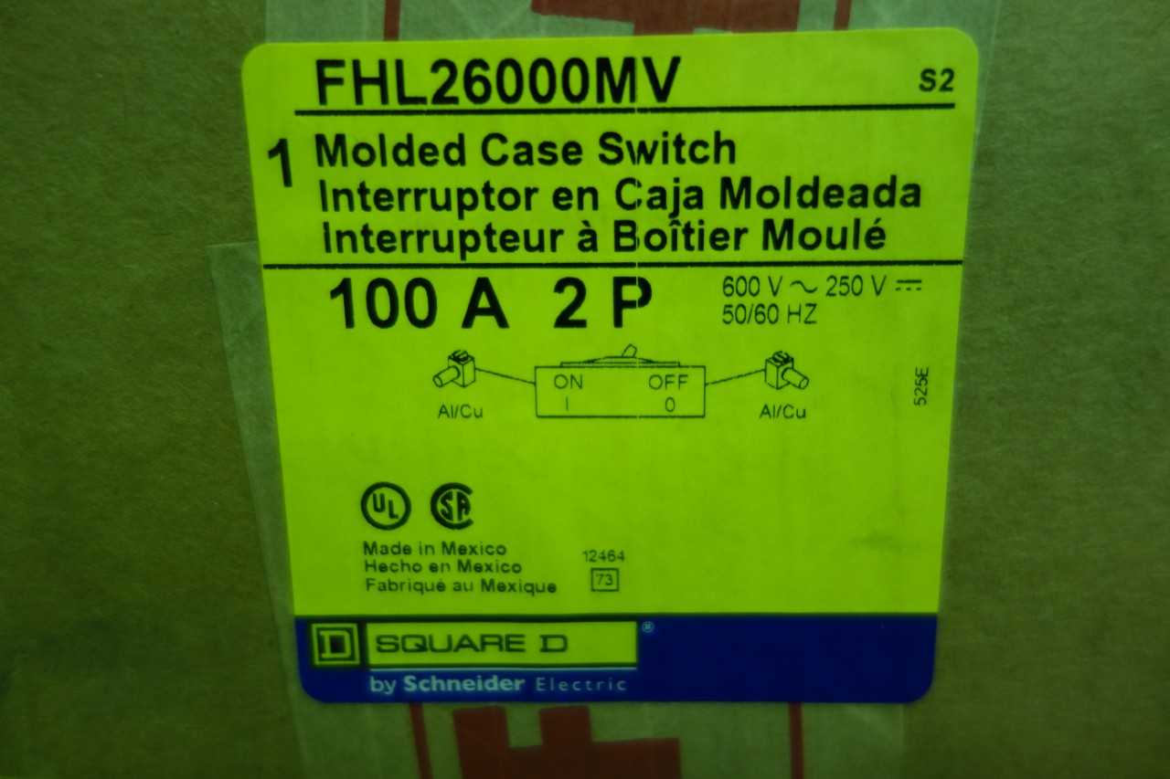 LOT OF 5 SQUARE D FHL2600MV MOLDED CASE SWITCHES - CIRCUIT BREAKERS