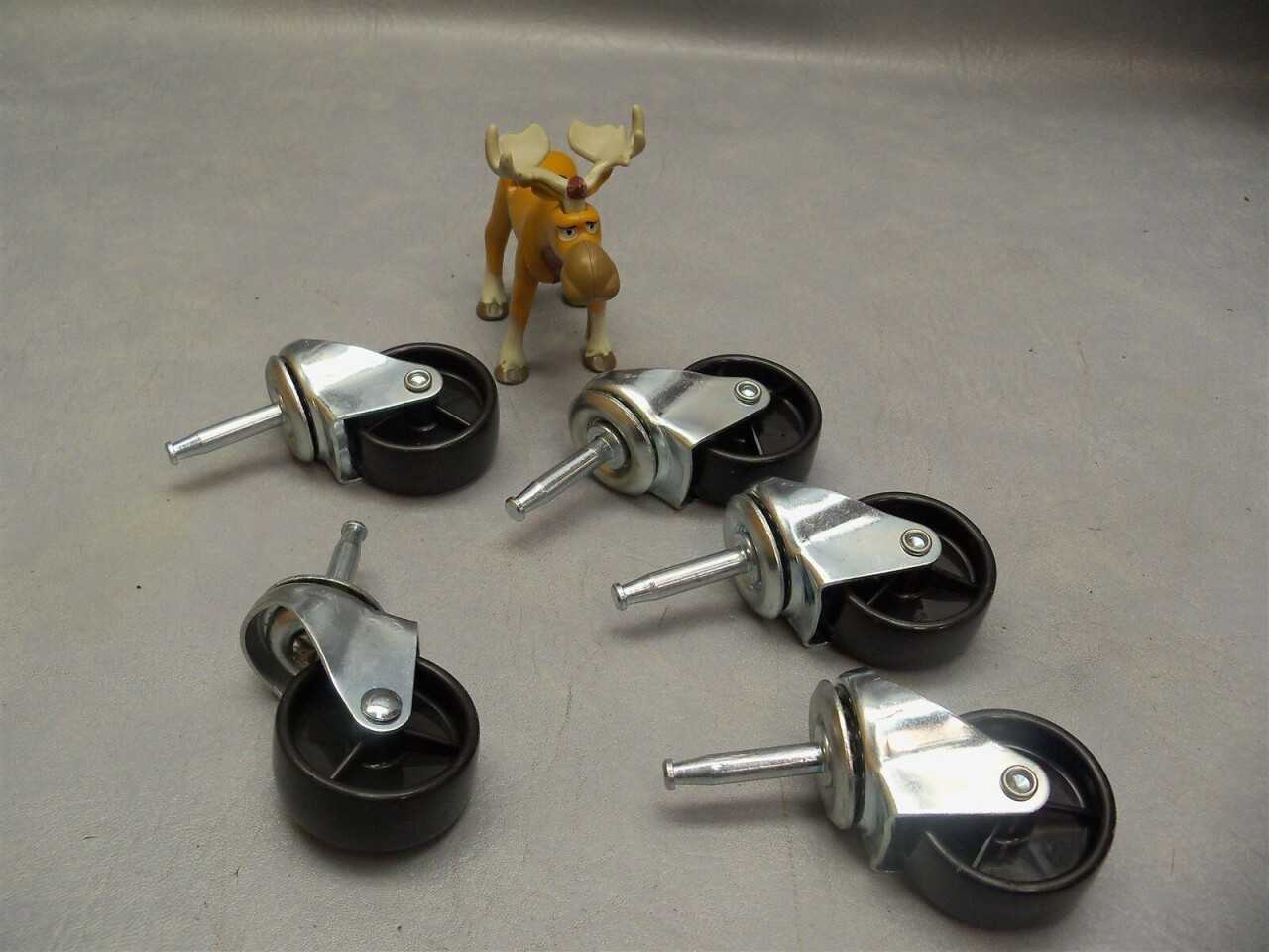 (355) 1 3/4" Caster Wheels w/ Swivel Stem 1/4" - INDUSTRIAL PARTS