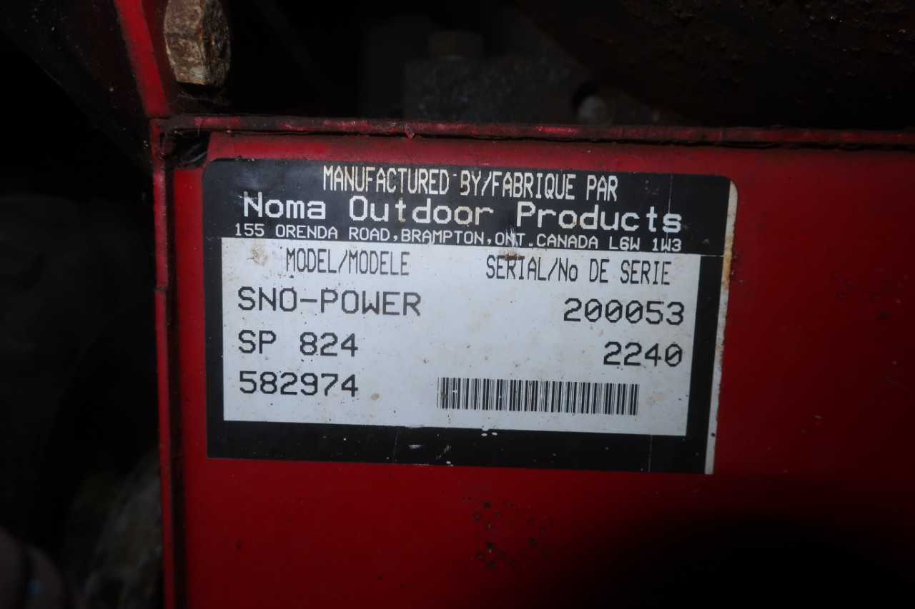 NOMA SNO-POWER 8 HP SNOW BLOWER - BLOWER FAN