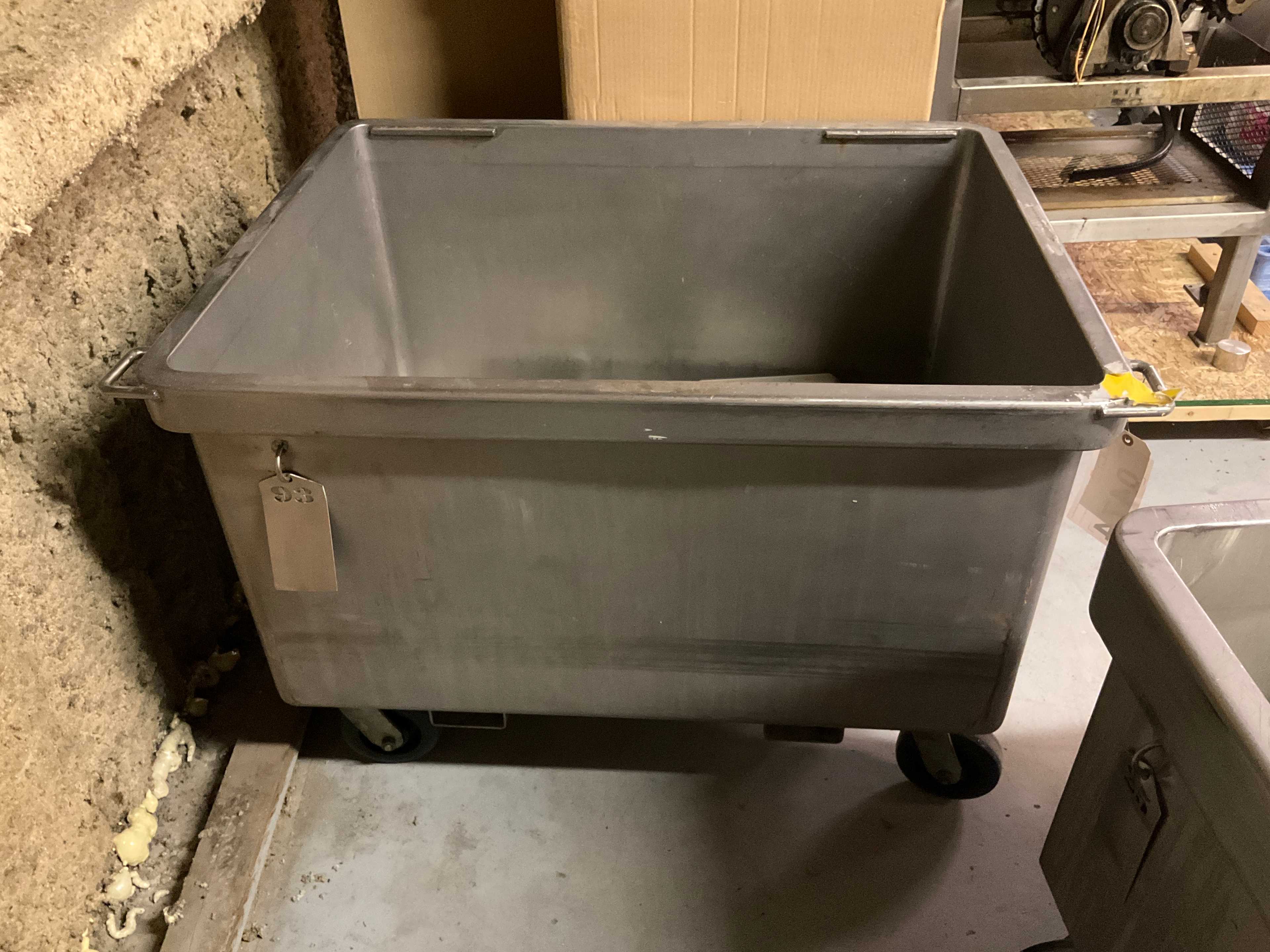 Metal Rolling Bin with Contents