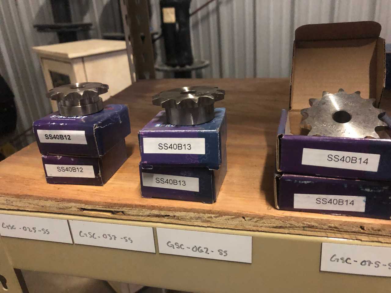 LOT OF ASSORTED STAINLESS STEEL SPROCKETS - SPROCKET