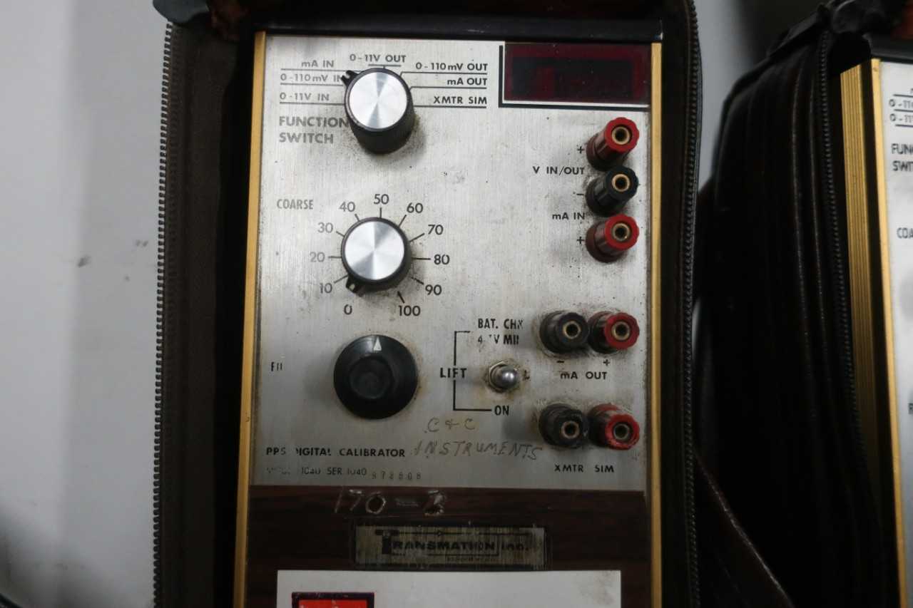 LOT OF 4 TRANSMATION 1040 PPS DIGITAL CALIBRATOR - ELECTRIC POWER TOOLS