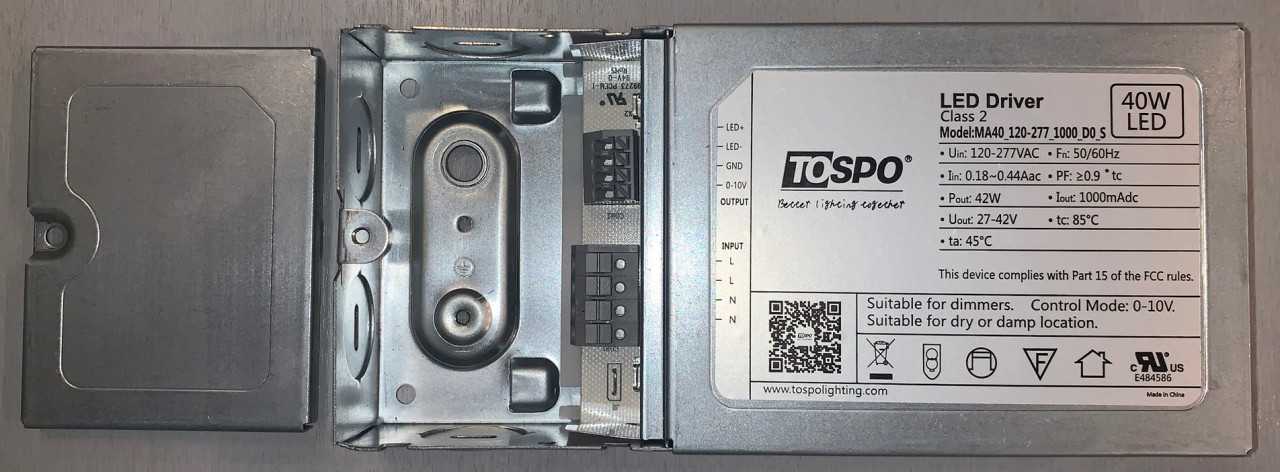 Lot of Approximately 7,680 40W and 50W Flat Panel LED Power Supply Drivers from Tospo - ELECTRICAL COMPONENTS
