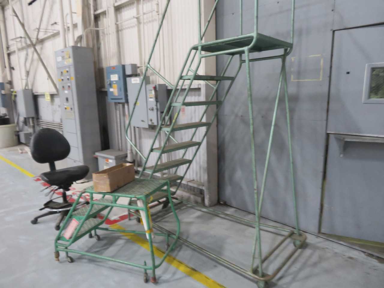 Ladder on Wheels and Steel Step - MISCELLANEOUS