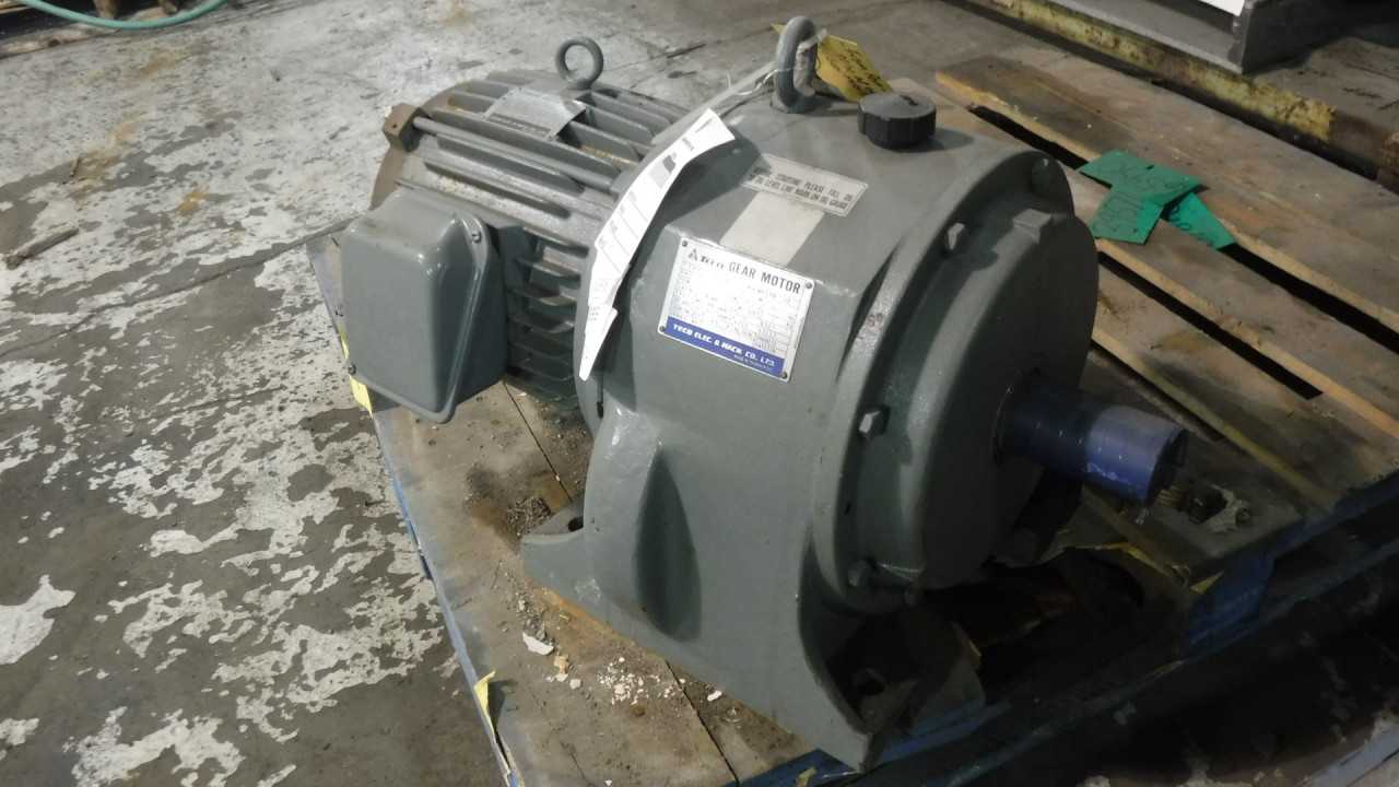 7 HP 1745 RPM 213T Frame Teco Gear Motor Model TB12 - ELECTRIC MOTORS