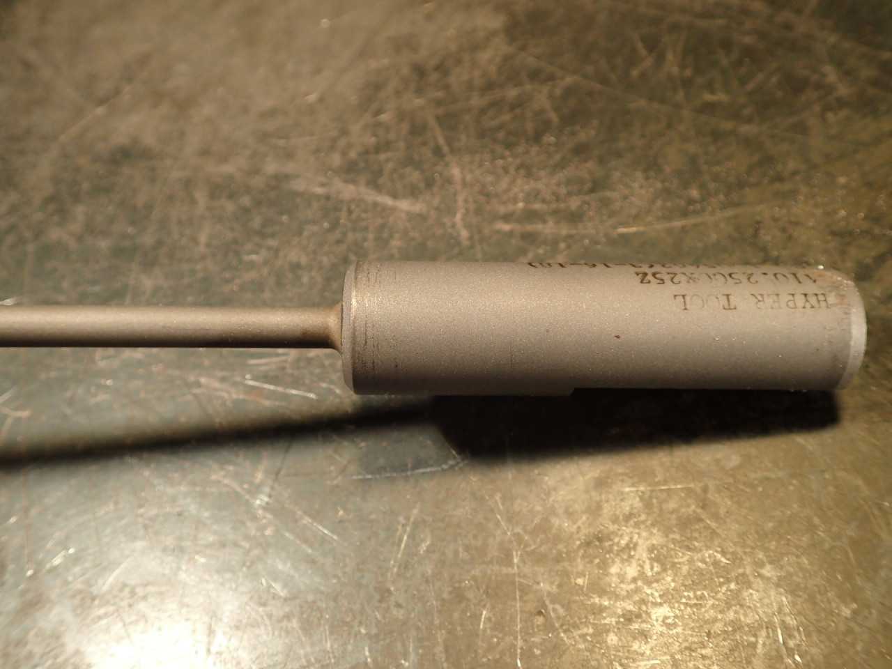 Hyper Tool 1/4" .2500" x 25" OAL Coolant Fed Deep Hole Gun Drill: Carbide Tipped - MACHINING ACCESSORIES & TOOLING