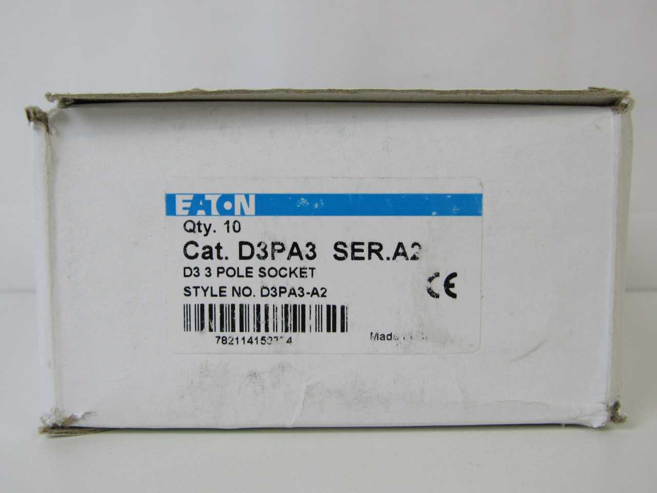 Quantity 100 of Eaton D3PA3 General Purpose Relay D3 3P 15A 600V DIN Rail - INDUSTRIAL PARTS