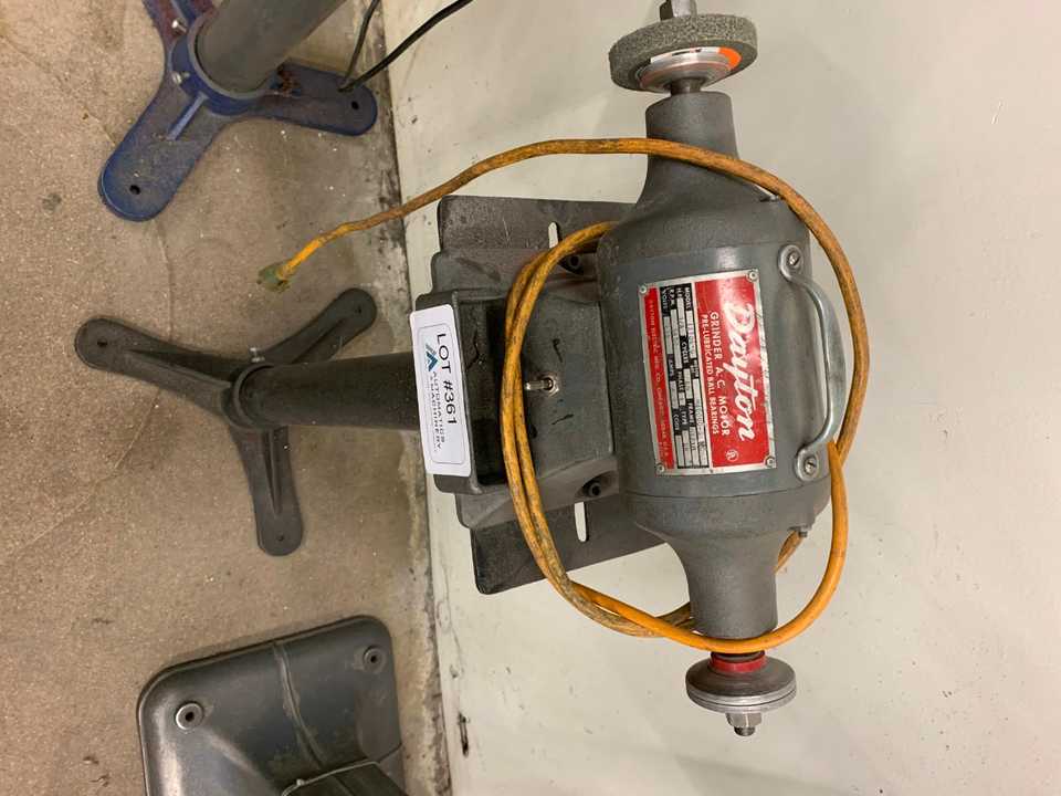 Dayton Grinder/Buffer on Stand - GRINDING MACHINES Dayton Grinder/Buffer on Stand - GRINDING MACHINES