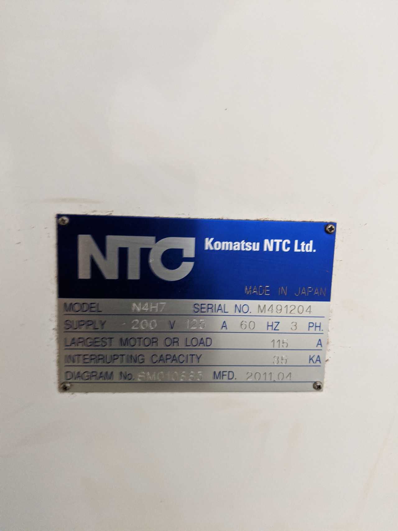 2011 KOMATSU NTC LTD N4H7 MACHINING CENTER - CNC MACHINING CENTERS