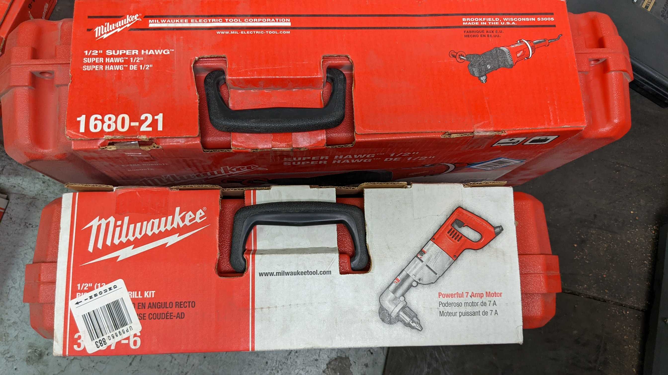 LOT OF 4 MILWAUKEE TOOLS - ELECTRIC POWER TOOLS