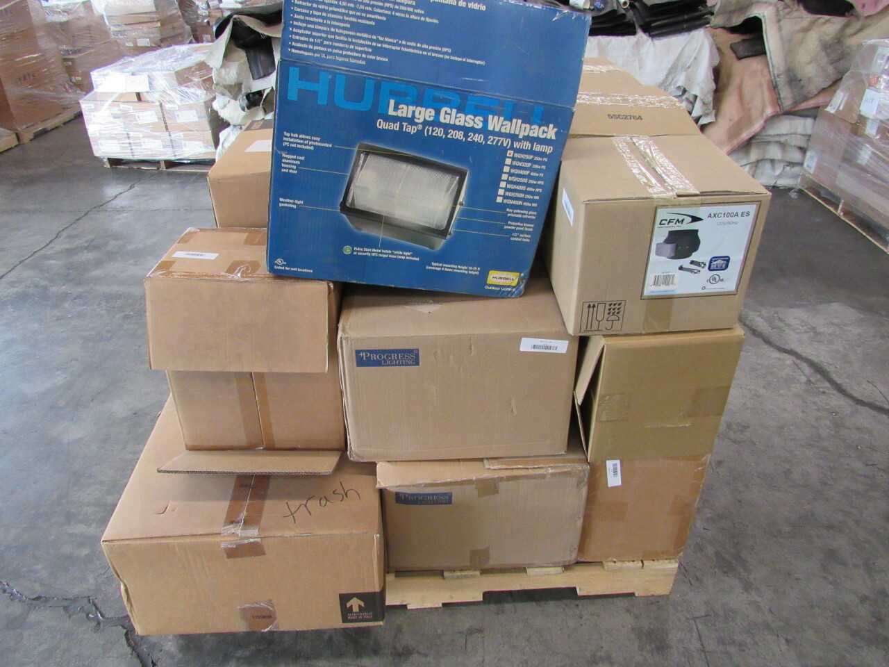 Pallet of 71x Assorted Lights, LEDs & Electrical Conduit/Fittings - LIGHTING