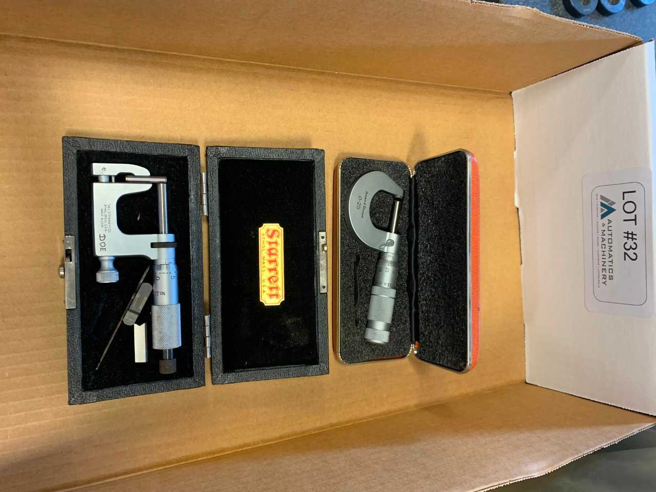 Brown & Sharpe Outside/ Starrett Tube Micrometers - ELECTRIC POWER TOOLS