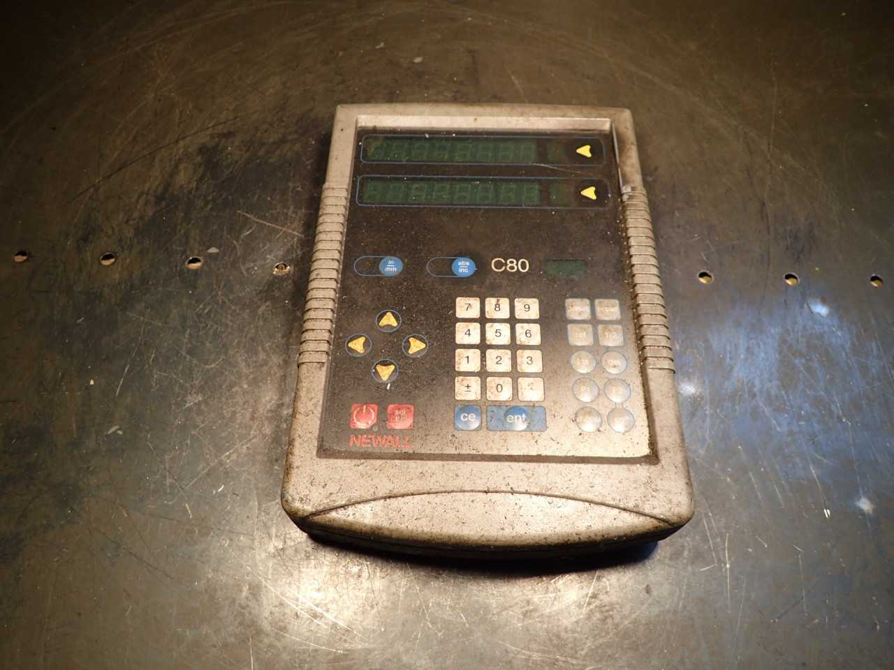 Newall C80 2-Axis Digital Read-Out DRO C802000: Untested, No Power Adapter AS-IS - CNC MACHINING CENTER PARTS