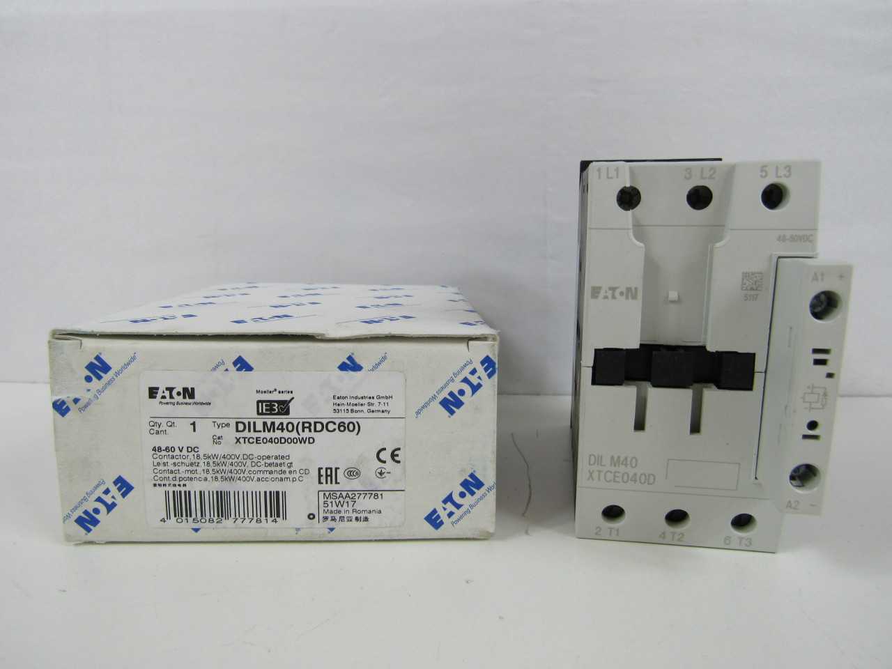 Quantity of 22x XTCE040D00WD Contactors - CONTACTORS