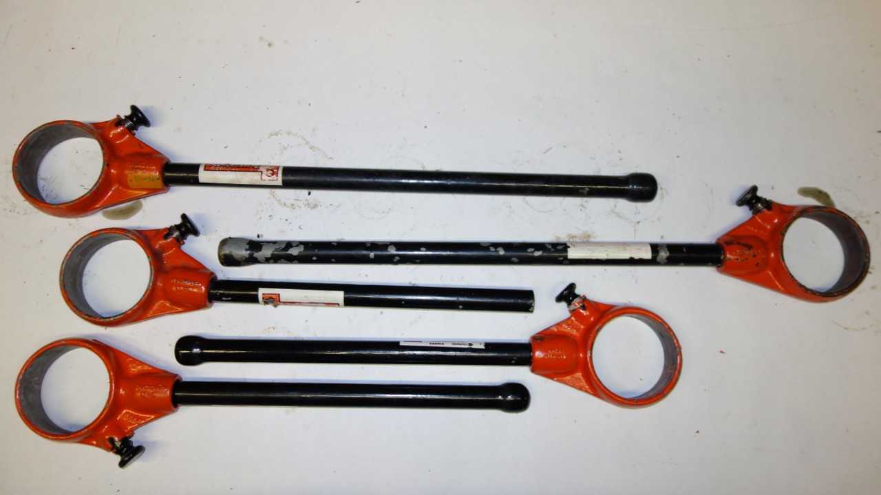 LOT OF 5 ASSORTED RIDGID 12-R DIE HEAD RATCHET THREADERS - HAND TOOLS