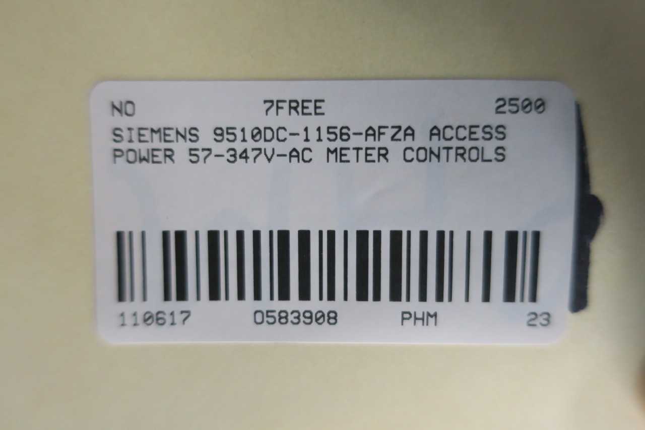 SIEMENS 9510DC-1156-AFZA ACCESS POWER FACTOR PANEL METER - ELECTRICAL COMPONENTS