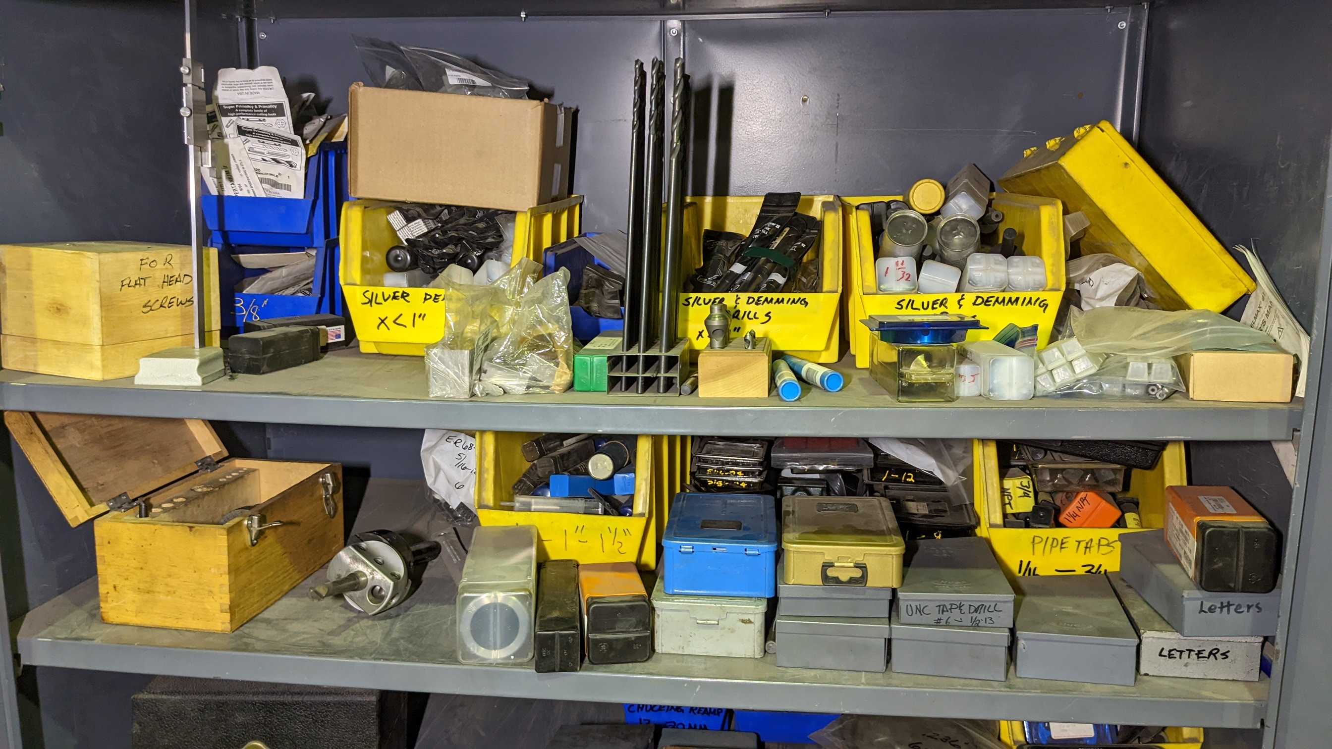 CONTENTS WITH CABINET - MACHINING ACCESSORIES & TOOLING