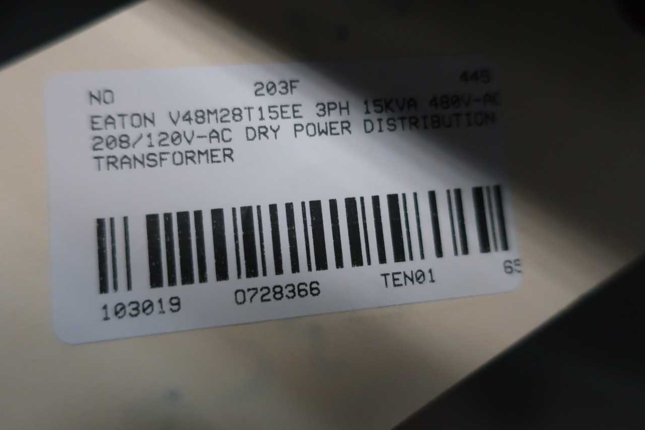 Eaton V48M28T15EE Transformer 15kva 480v-ac 208/120v-ac - CONTROL TRANSFORMERS