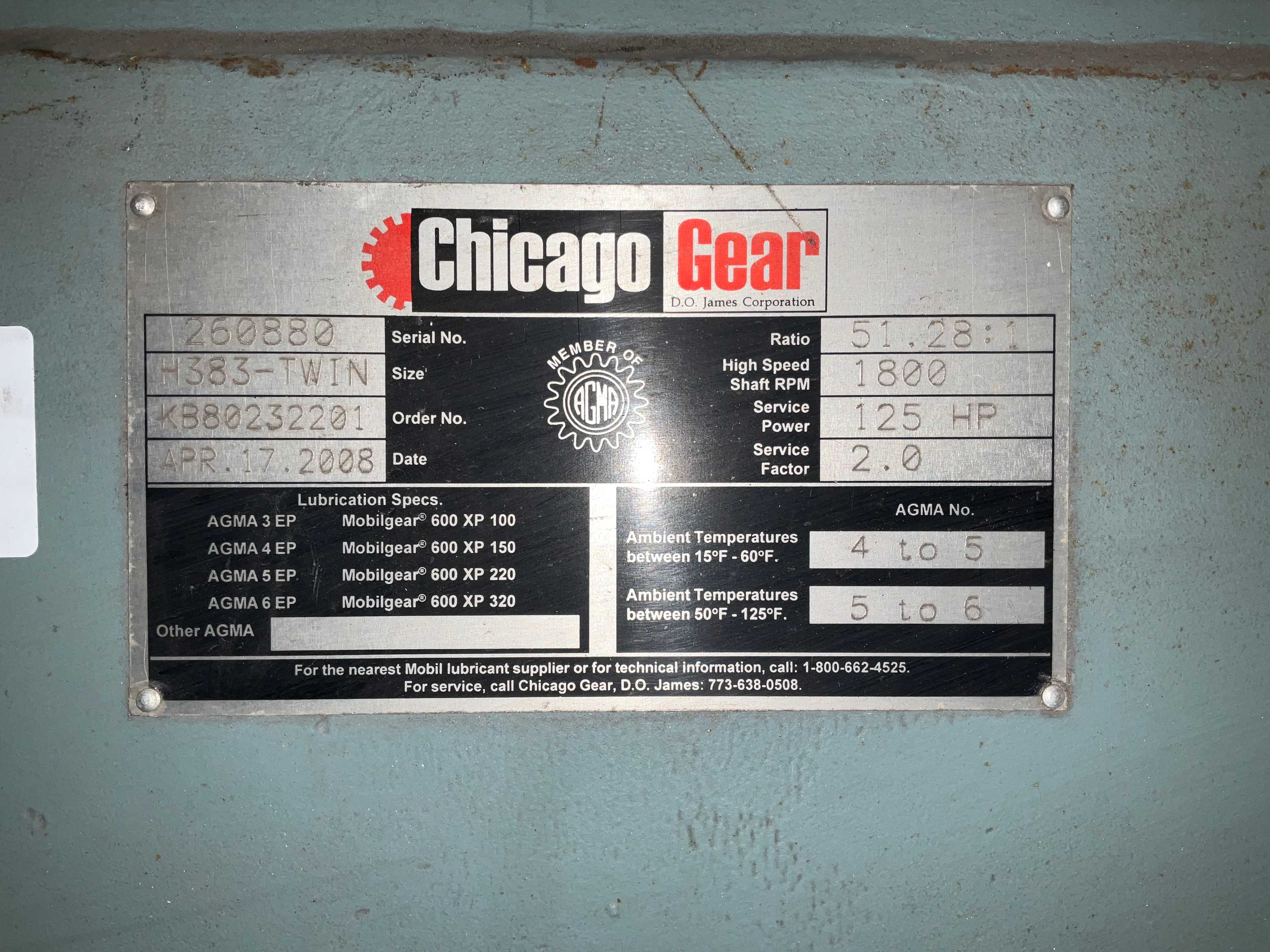 CHICAGO H383-TWIN ENCLOSED GEAR DRIVE - ENCLOSED GEAR DRIVE