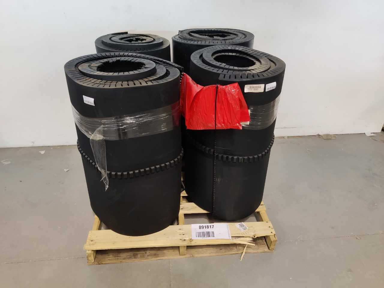 1 PALLET OF 4 ASSORTED CONVEYOR BELTS - CONVEYORS