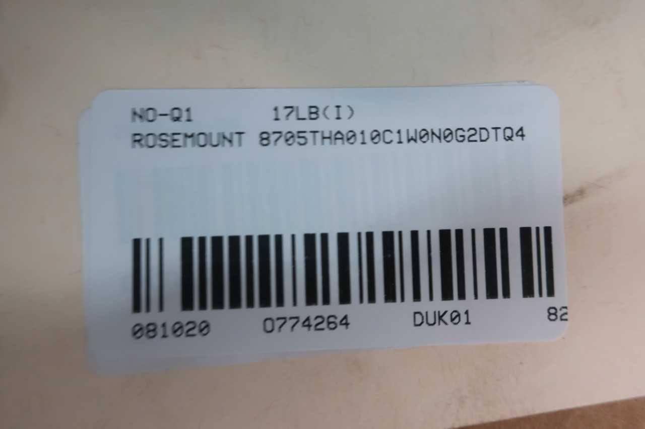 ROSEMOUNT 8705THA010C1W0N0G2DTQ4 MAGNETIC FLOW METER - FLOW METER