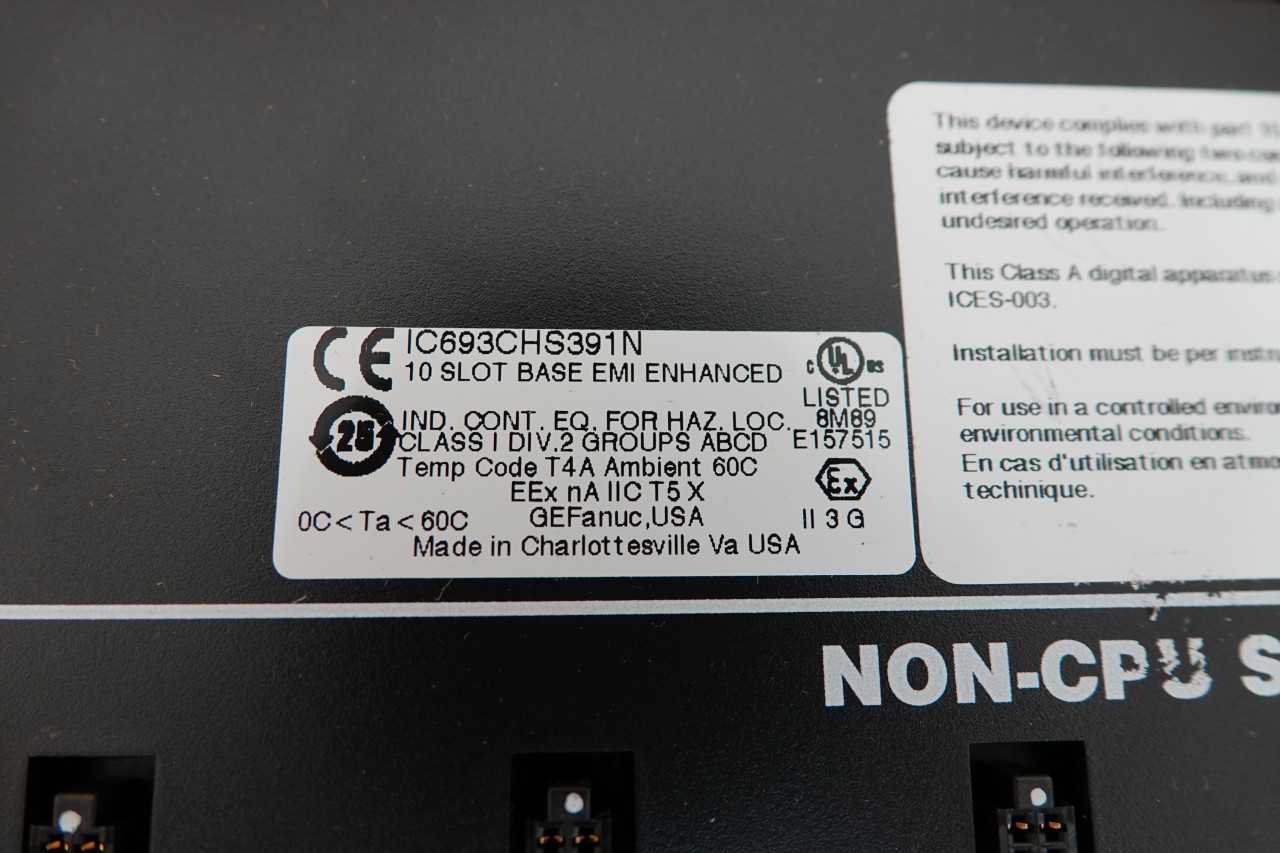 GE-Fanuc IC693CHS391N 10-SLOT Base Programmable Controller (New Open Box) - AUTOMATION & CONTROLS