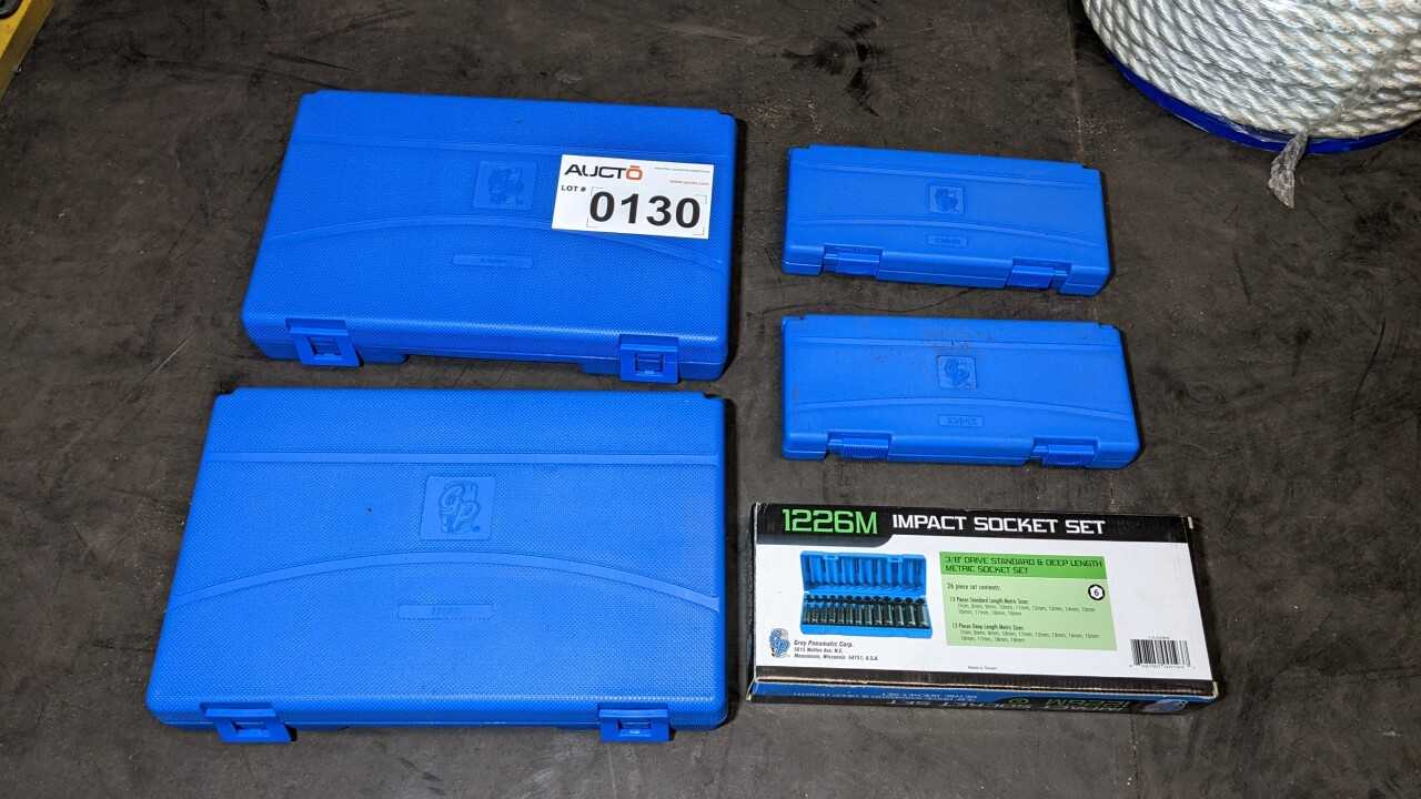 LOT OF IMPACT SOCKET SETS - ELECTRIC POWER TOOLS LOT OF IMPACT SOCKET SETS - ELECTRIC POWER TOOLS