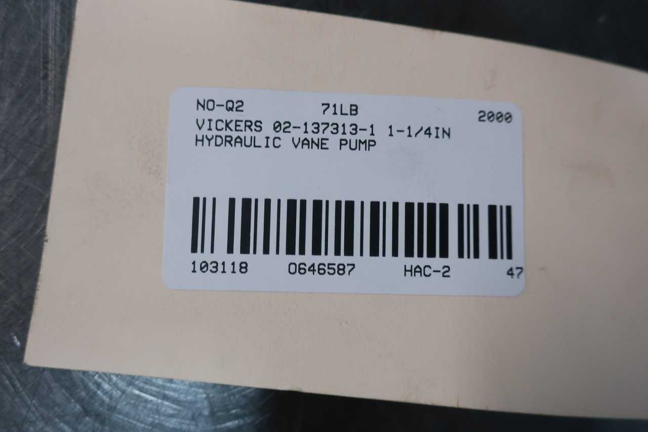 VICKERS 02-137313-1 3525V30A21 1-1/4IN HYDRAULIC VANE PUMP - PUMPS