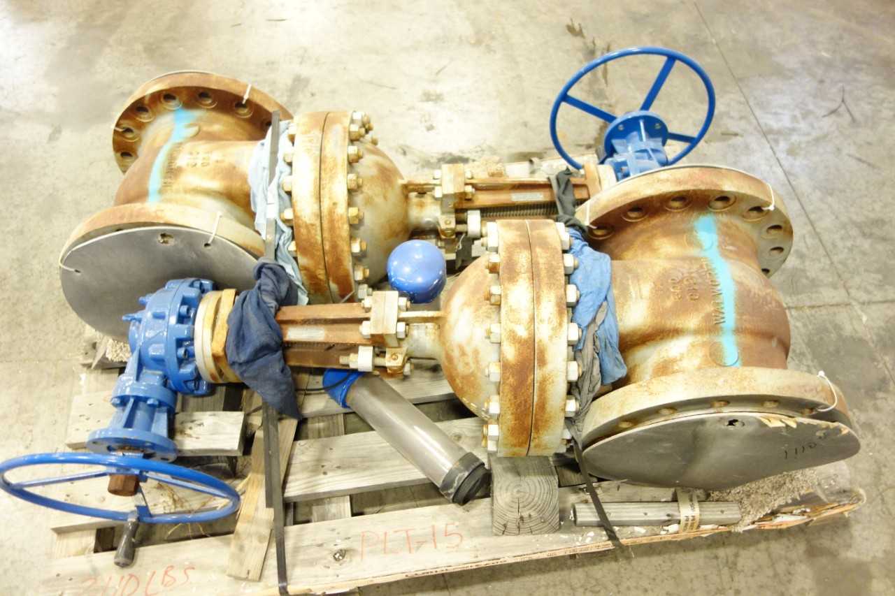 LOT OF 2 WALWORTH 12 IN GATE VALVES - KNIFE GATE VALVE