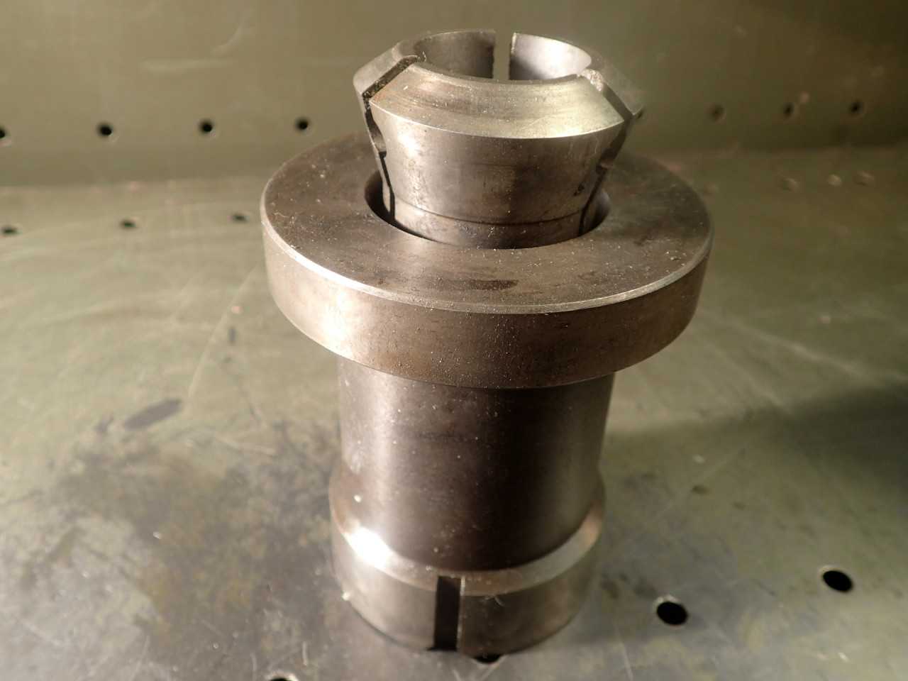 Brown & Sharpe 22C (#3) Collet Chuck Sleeve 3.70" Lg OD 4.255" Long 2.93 Tail OD - MACHINING ACCESSORIES & TOOLING