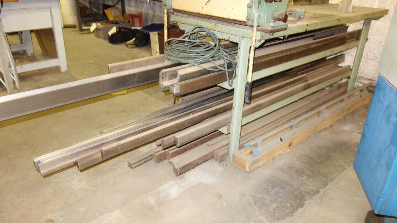 CONTENTS OF SHELVING AND FLOOR, ASSORTED STEEL PRESS BRAKE DIES
