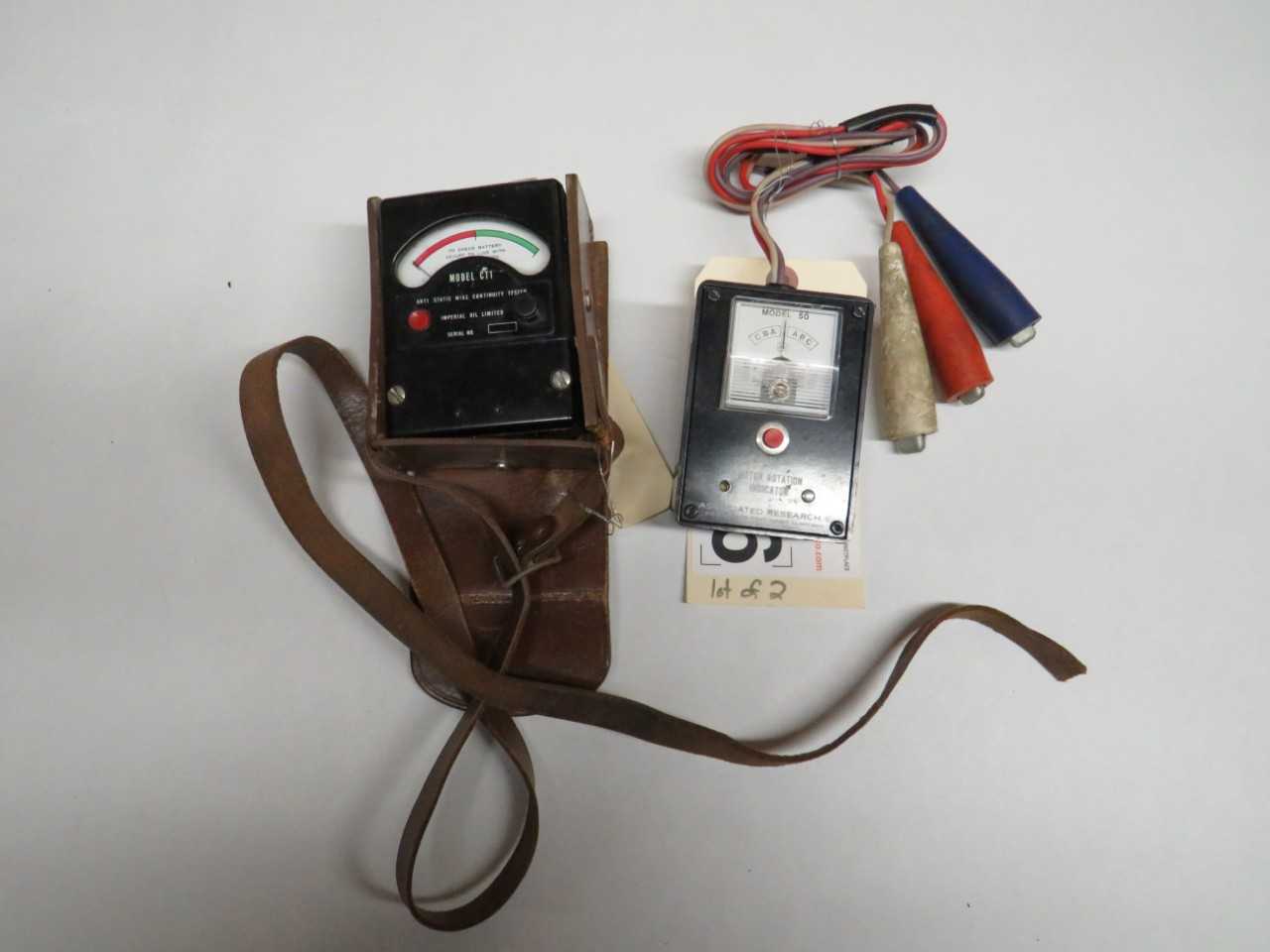 MOTOR ROTATION INDICATOR MODEL 50 & ANTI STATIC WIRE CONTINUITY TESTER MODEL CT1 - ELECTRIC POWER TOOLS