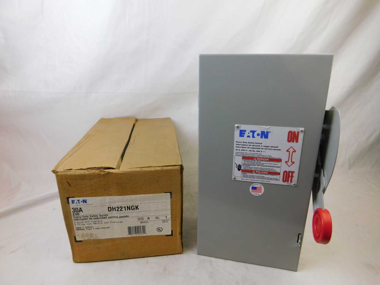 Quantity 3 of Eaton DH221NGK Safety Switch 2P 30A - ELECTRICAL COMPONENTS Quantity 3 of Eaton DH221NGK Safety Switch 2P 30A - ELECTRICAL COMPONENTS