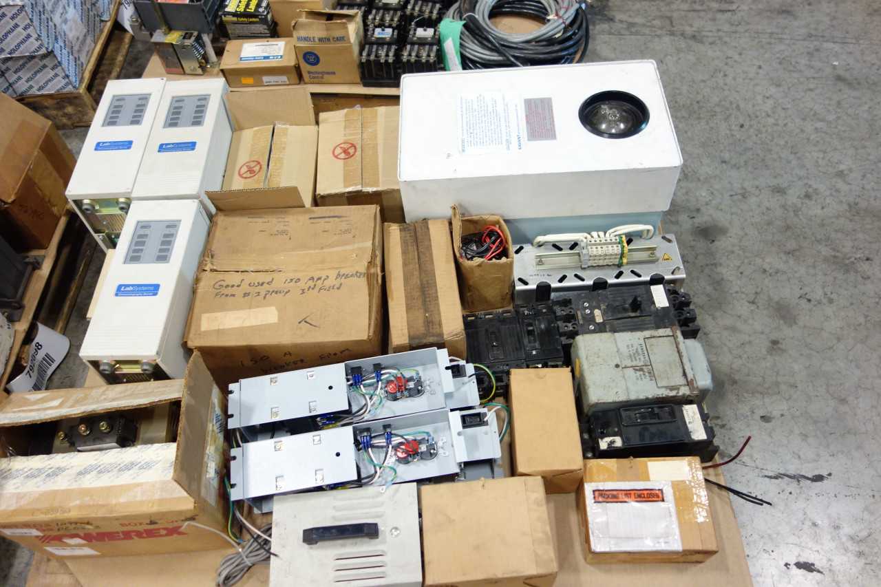 4 PALLETS OF ASSORTED ELECTRICAL - ELECTRICAL COMPONENTS