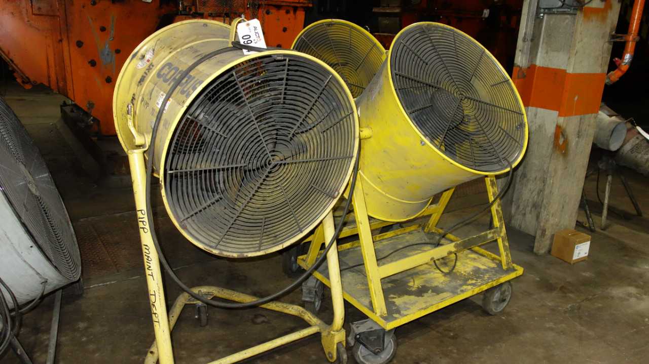 LOT OF 3 COPPUS 24K07DF PORTABLE 115V FANS - MISCELLANEOUS