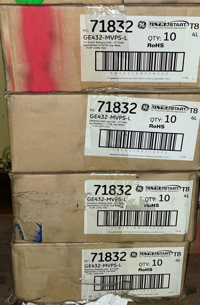 New - Lot of 40 - GE 71832 GE432-MVPS-L Fluorescent Ballast - LIGHTING