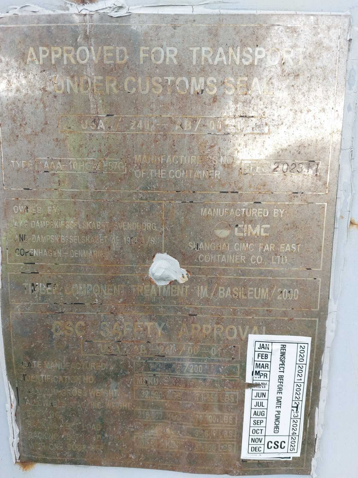 40 ft Container - Empty - INDUSTRIAL PARTS