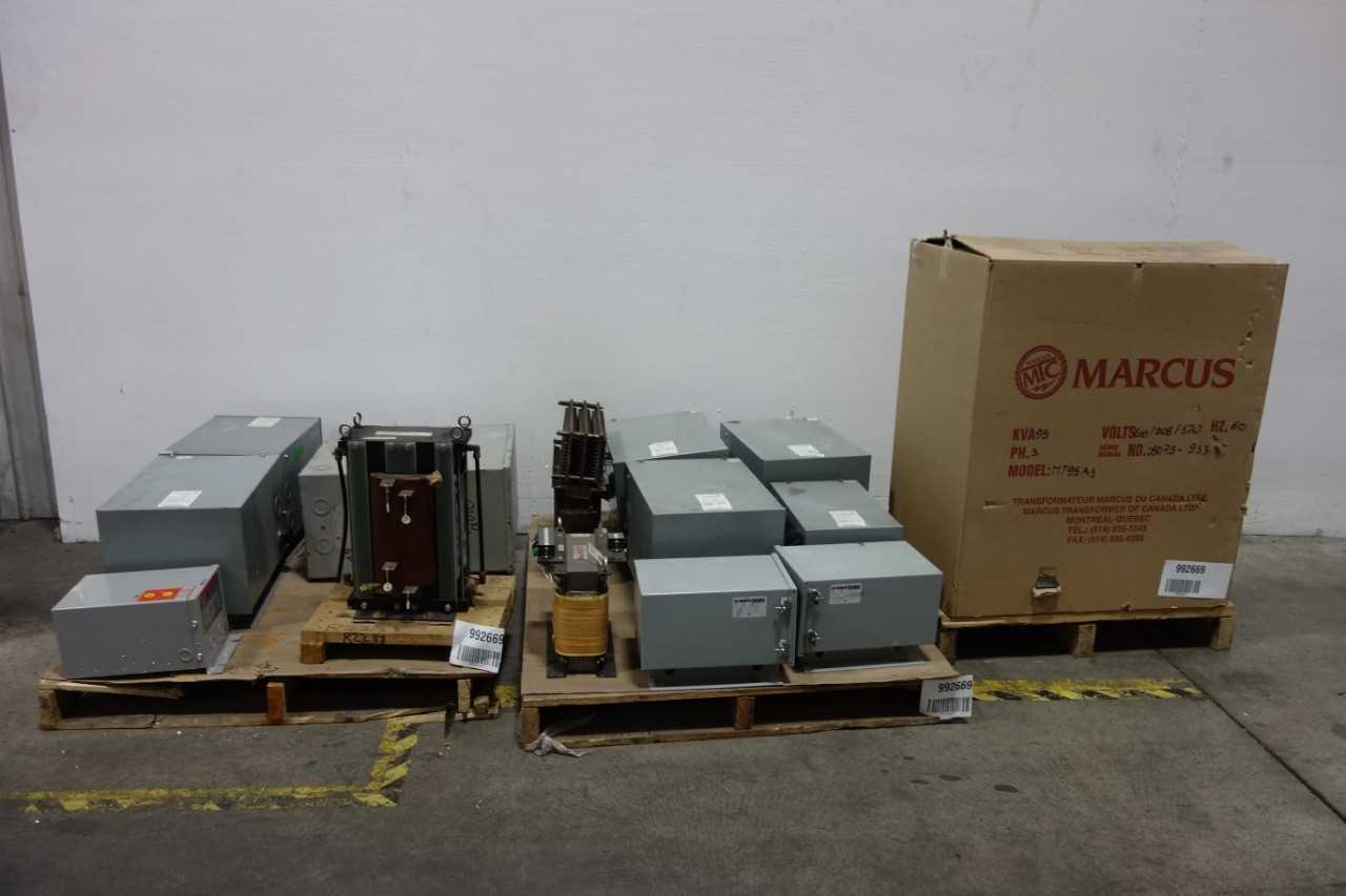 3 PALLETS OF ASSORTED TRANSFORMERS - CONTROL TRANSFORMERS