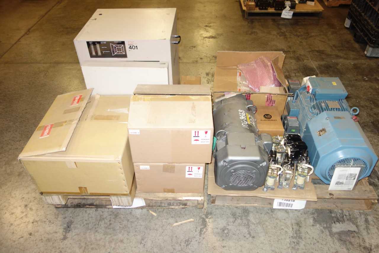 2 PALLETS OF ASSORTED AC MOTORS, CONTACTORS, LAB EQUIPMENT, CIRCUIT BREAKERS - CIRCUIT BREAKERS