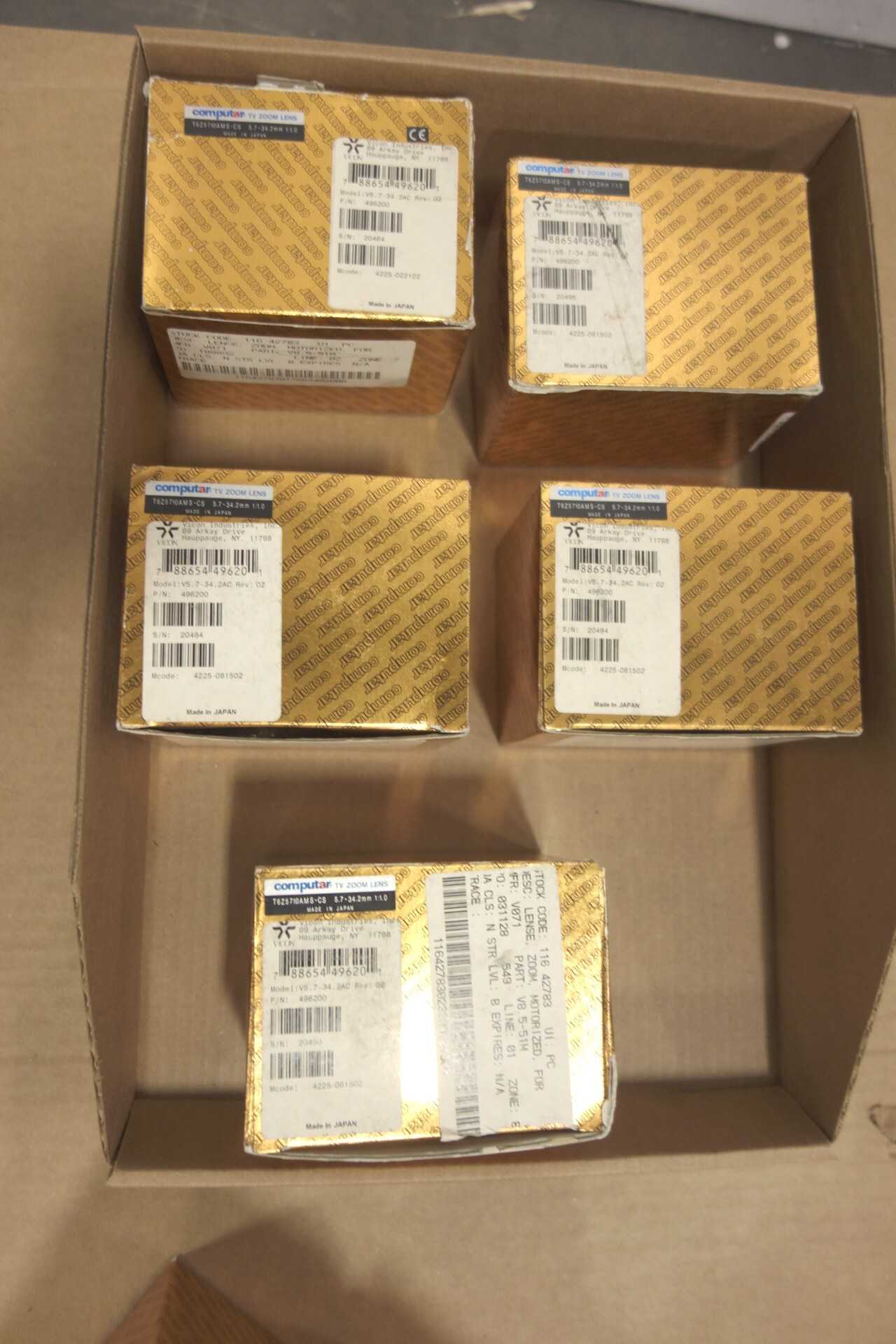 LOT OF 5 COMPUTAR TV ZOOM LENS - POLISHING MACHINES