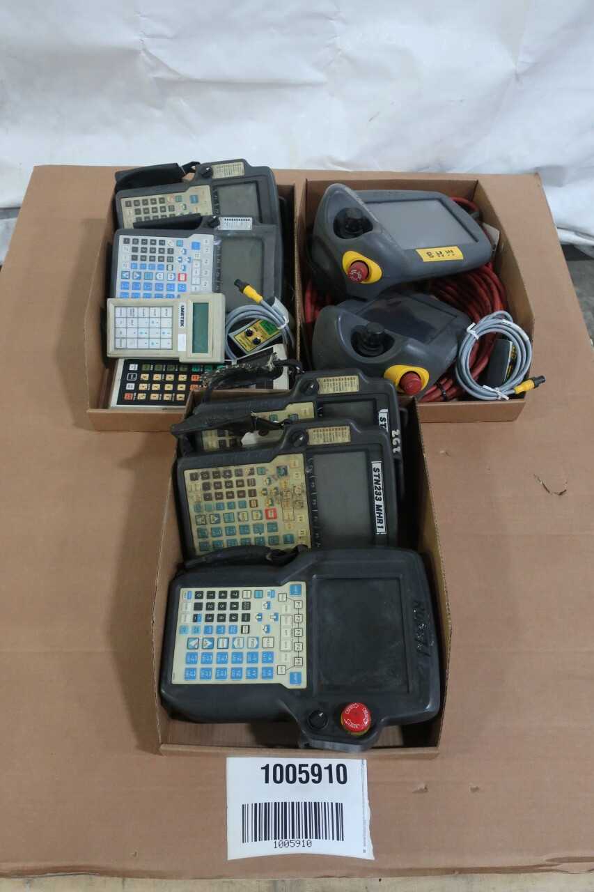 LOT OF ASSORTED TEACH ROBOT PENDANTS - INDUSTRIAL ROBOTS