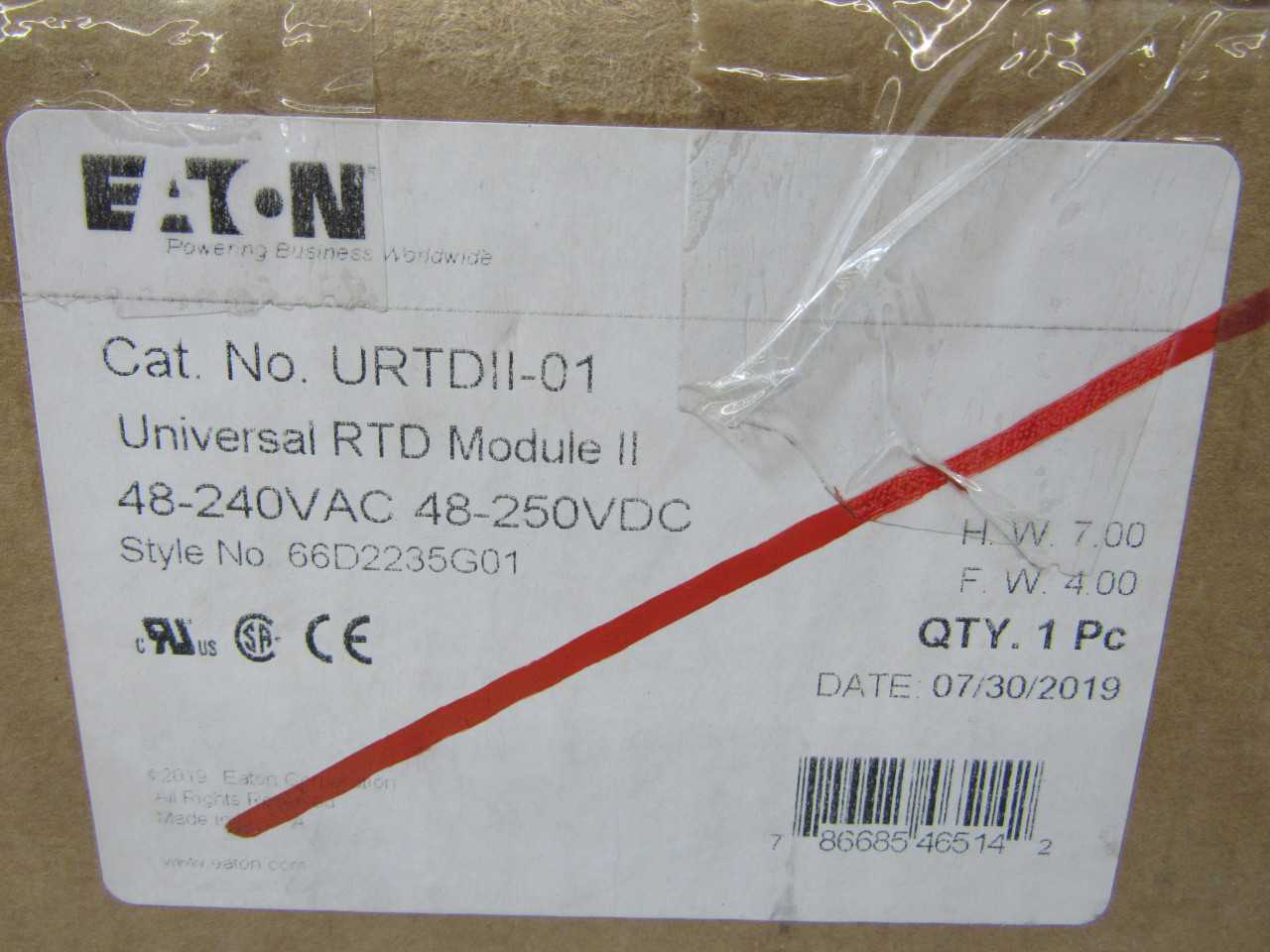 (1) Eaton URTII-01 PLC I/O Module Universal RTD Module 48-240VAC, 48-250VDC - AUTOMATION & CONTROLS (1) Eaton URTII-01 PLC I/O Module Universal RTD Module 48-240VAC, 48-250VDC - AUTOMATION & CONTROLS